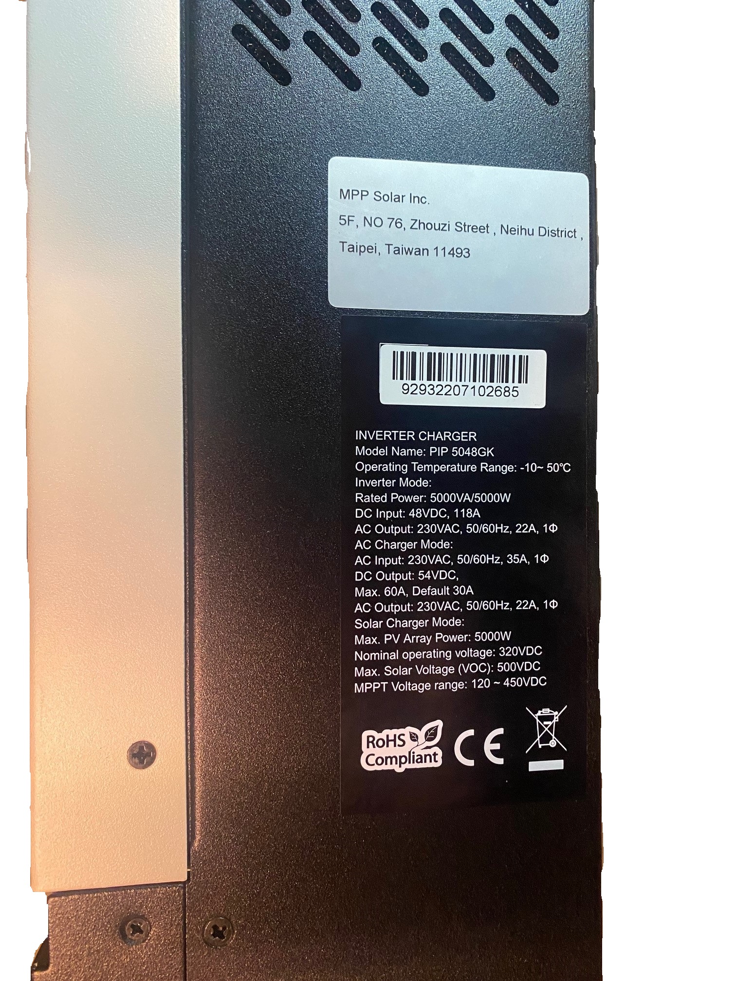 Inversor Hibrido MPSolar-5000w/48V-MPPT 80A/500V-battery less - Imagen 3