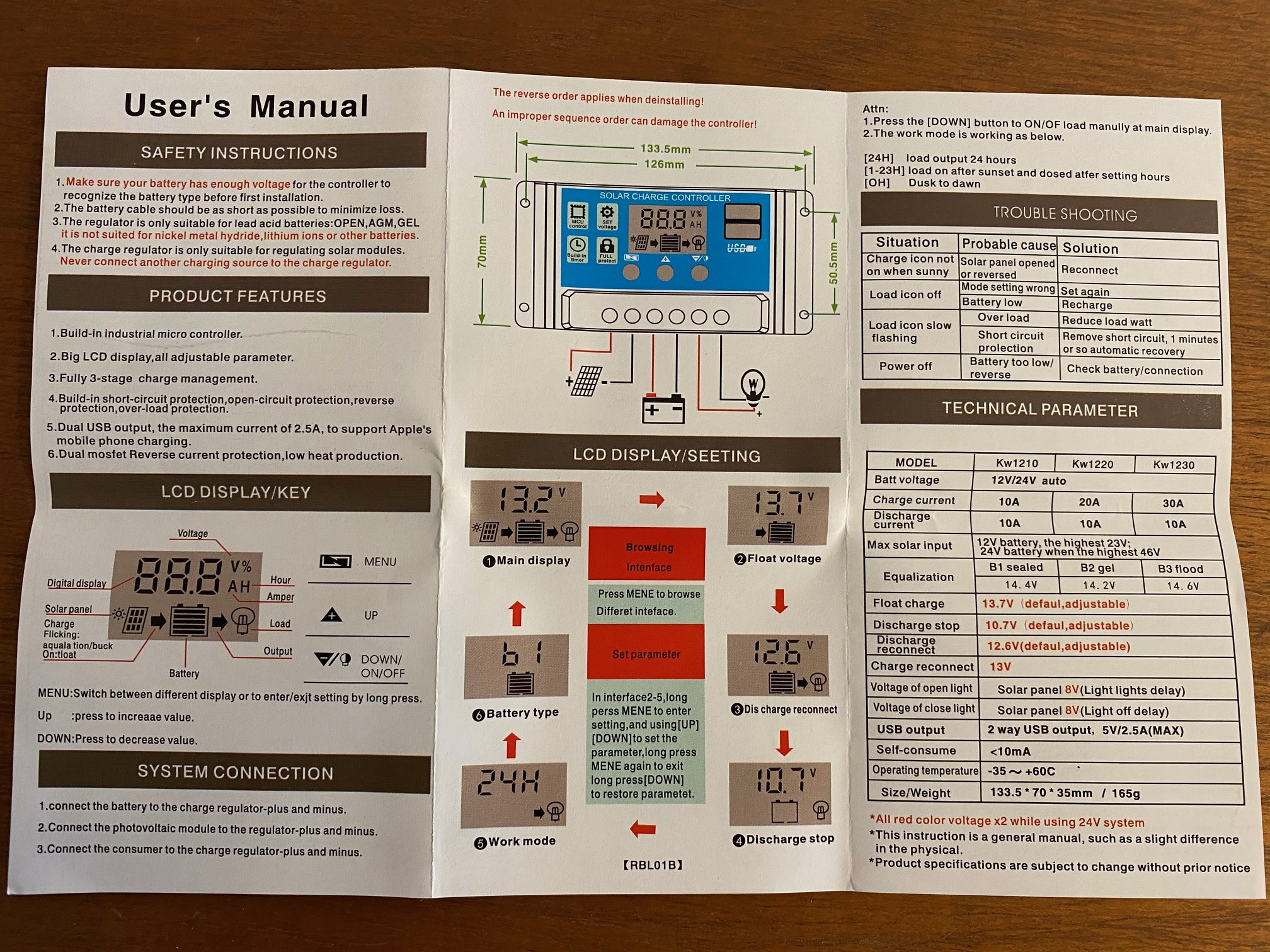 REGULADOR SOLAR PWM 12/24V – 20 A - Imagen 2